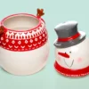 Schale mit Deckel - Schneemann