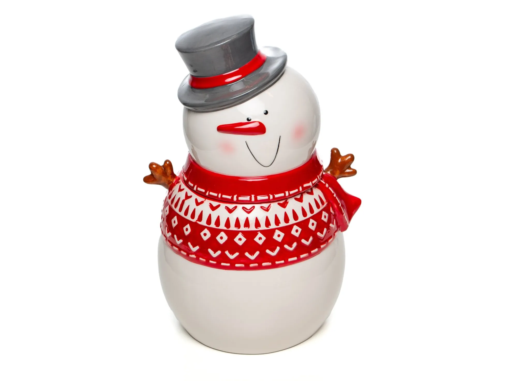 Schale mit Deckel - Schneemann