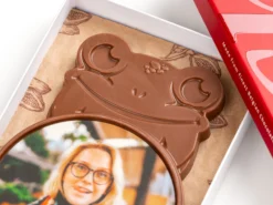 Schokoladenfrosch mit Eigenem Foto