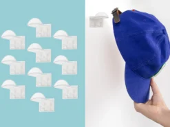 Selbstklebende Haken für Kappen - 10er-Pack