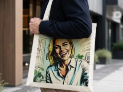 Stofftasche mit Foto – KI Druck