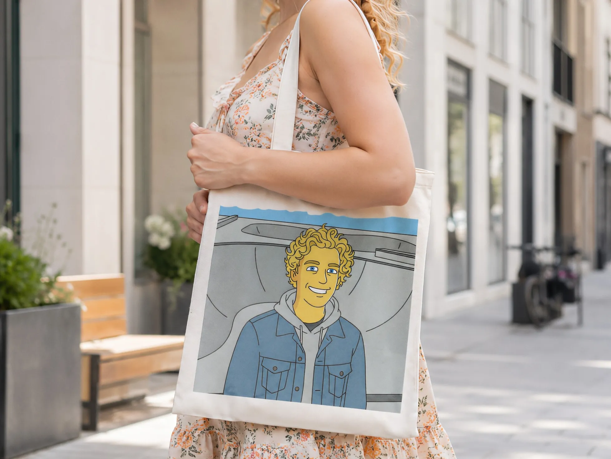 Stofftasche mit Foto – KI Druck
