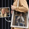 Stofftasche mit Foto – königliches Porträt