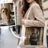 Stofftasche mit Foto – königliches Tierporträt