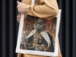 Stofftasche mit Foto – königliches Tierporträt