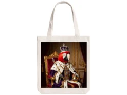 Stofftasche mit Foto – königliches Tierporträt