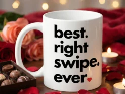 Tasse mit Aufdruck - Best Right Swipe Ever