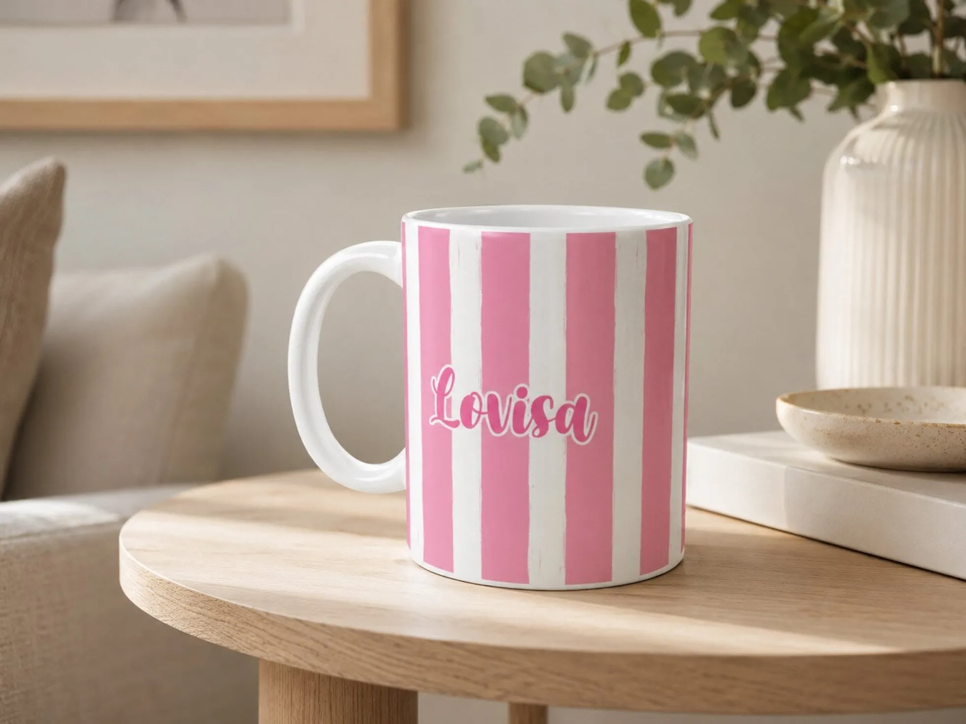 Tasse mit eigenem Design – Streifen