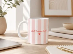 Tasse mit eigenem Design – Streifen