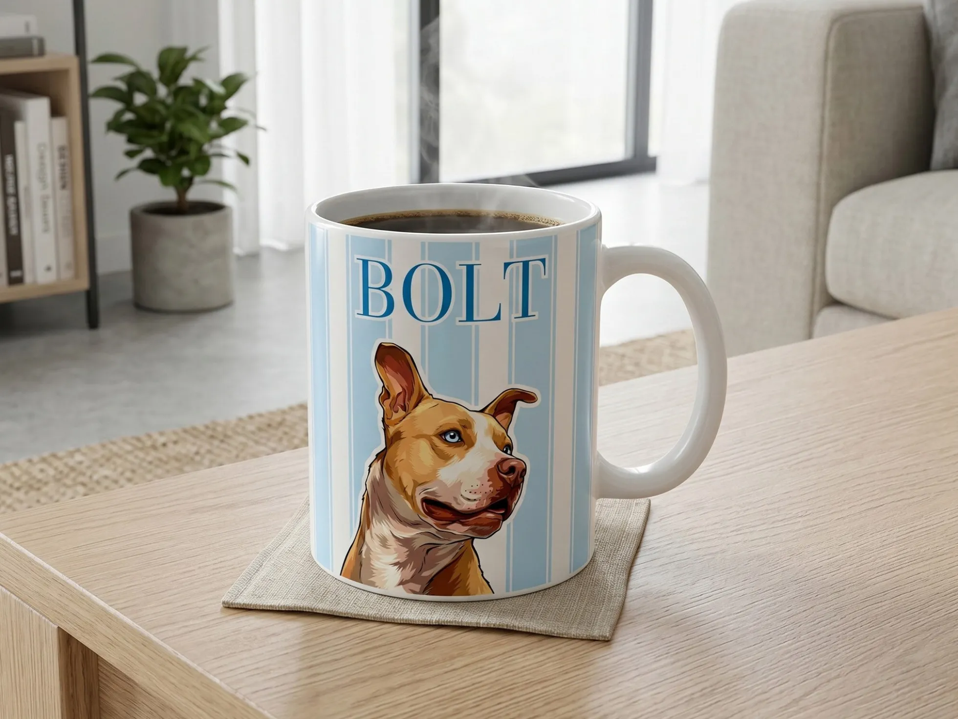 Tasse mit eigenem Design – Streifen
