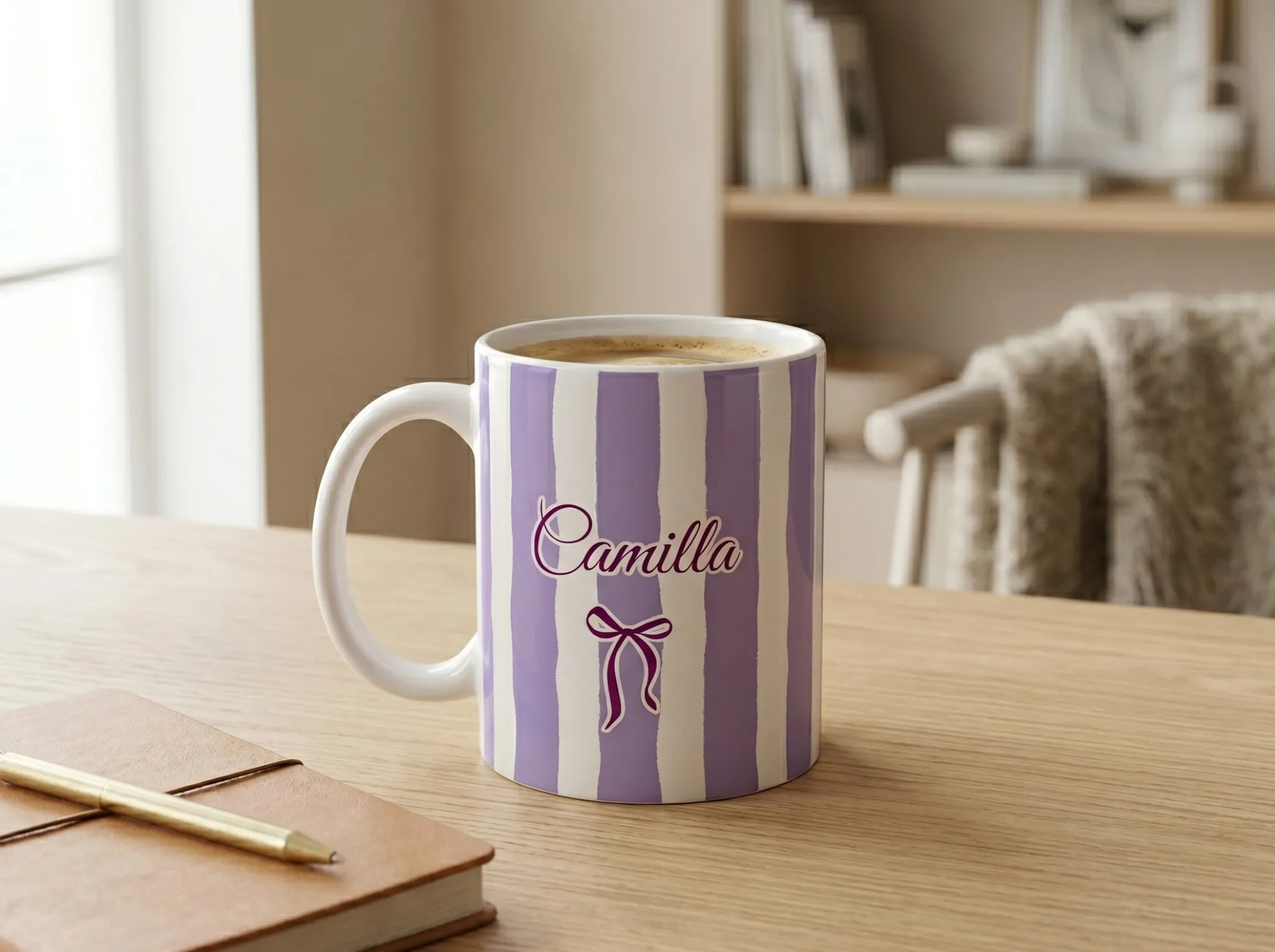 Tasse mit eigenem Design – Streifen