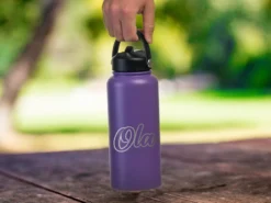 Thermosflasche mit Strohhalm 950 ml – Personalisierte Gravur
