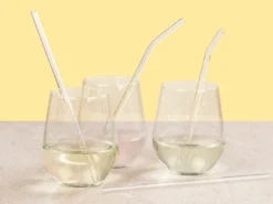 Trinkhalme Aus Glas, 4er-Pack
