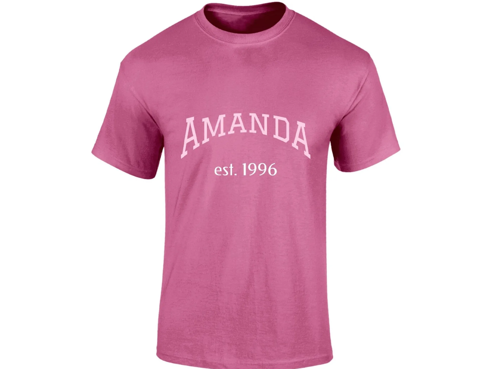 T-shirt mit eigenem Text im College-Stil