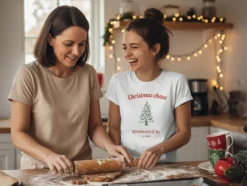 T-Shirt mit eigenem Text – Weihnachtsdesign