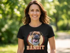T Shirt mit Foto – Retrodesign Haustier