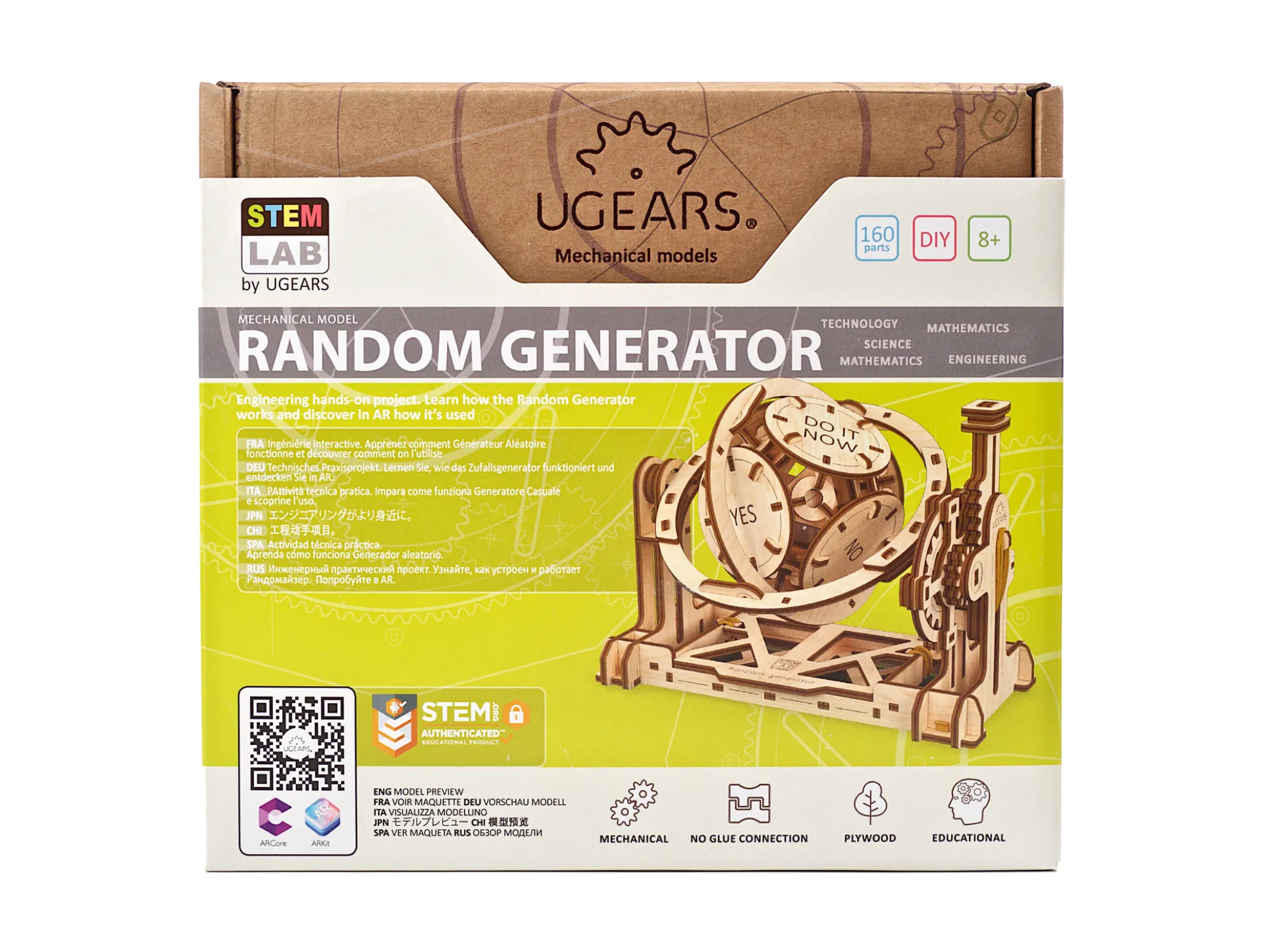 Ugears 3D-Holzpuzzle - Zufallsgenerator STEM Lab