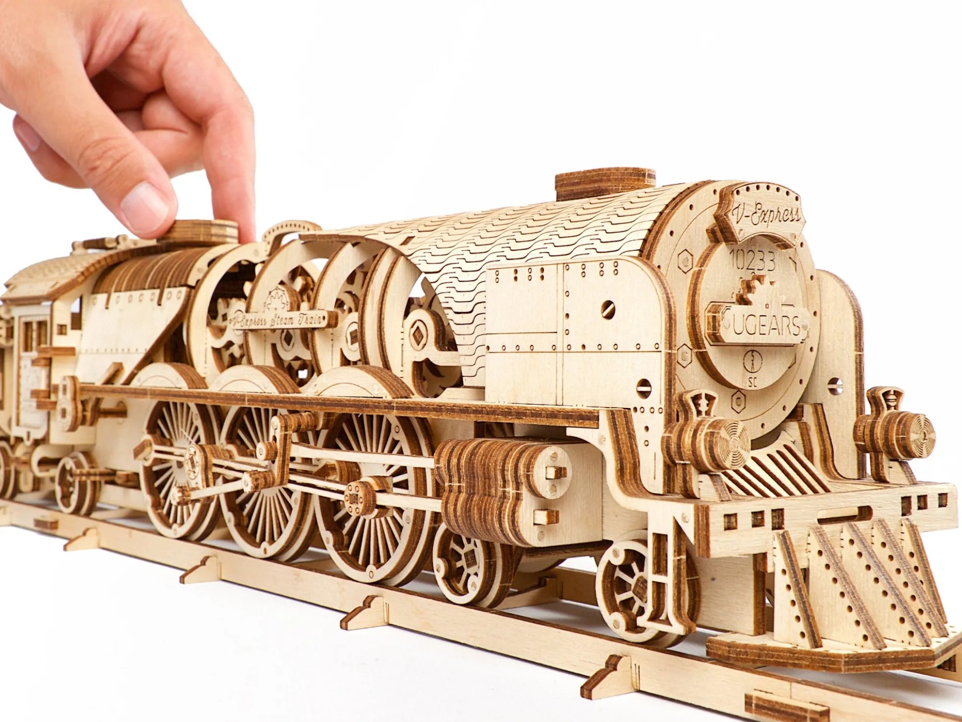 Ugears 3D Puzzle V-Express Steam Train Dampflok