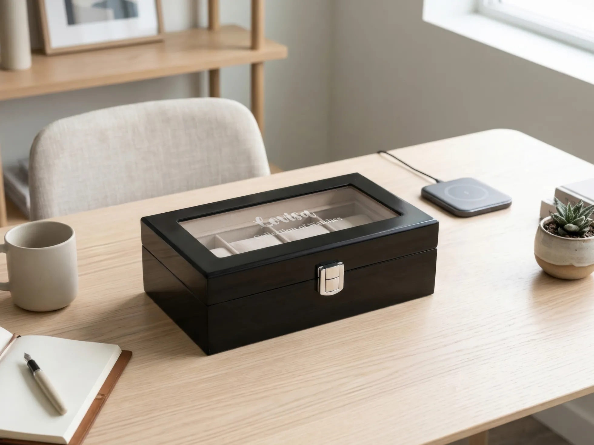 Uhrenbox mit eigenem Text