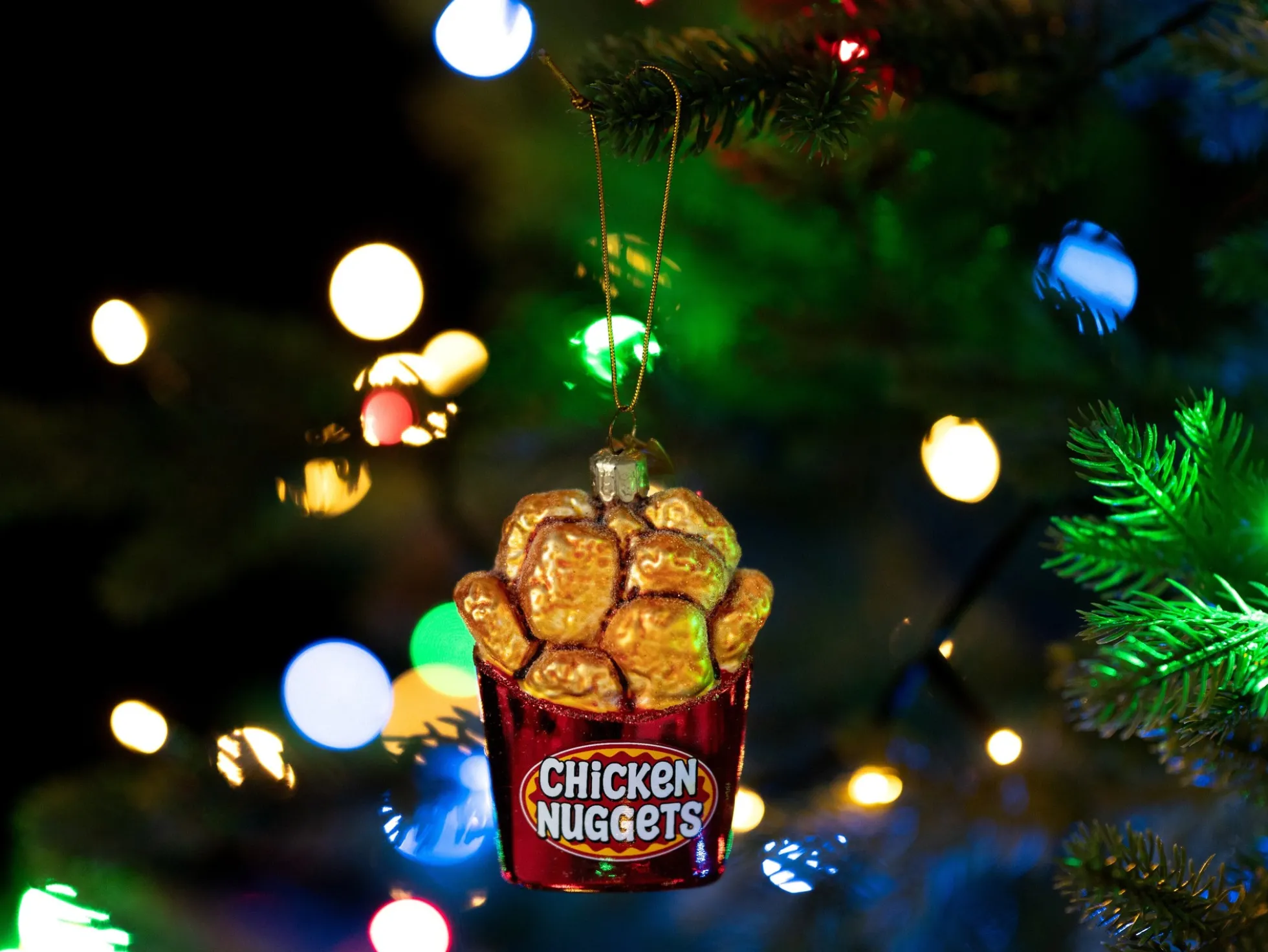Weihnachtsbaumschmuck Chicken Nuggets