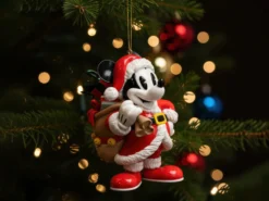 Weihnachtsbaumschmuck Micky Maus Vintage Weihnachtsmann