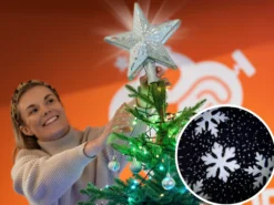 Weihnachtsbaumspitze Stern mit Projektor - Spralla