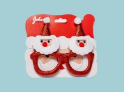 Weihnachtsbrille mit Weihnachtsmännern