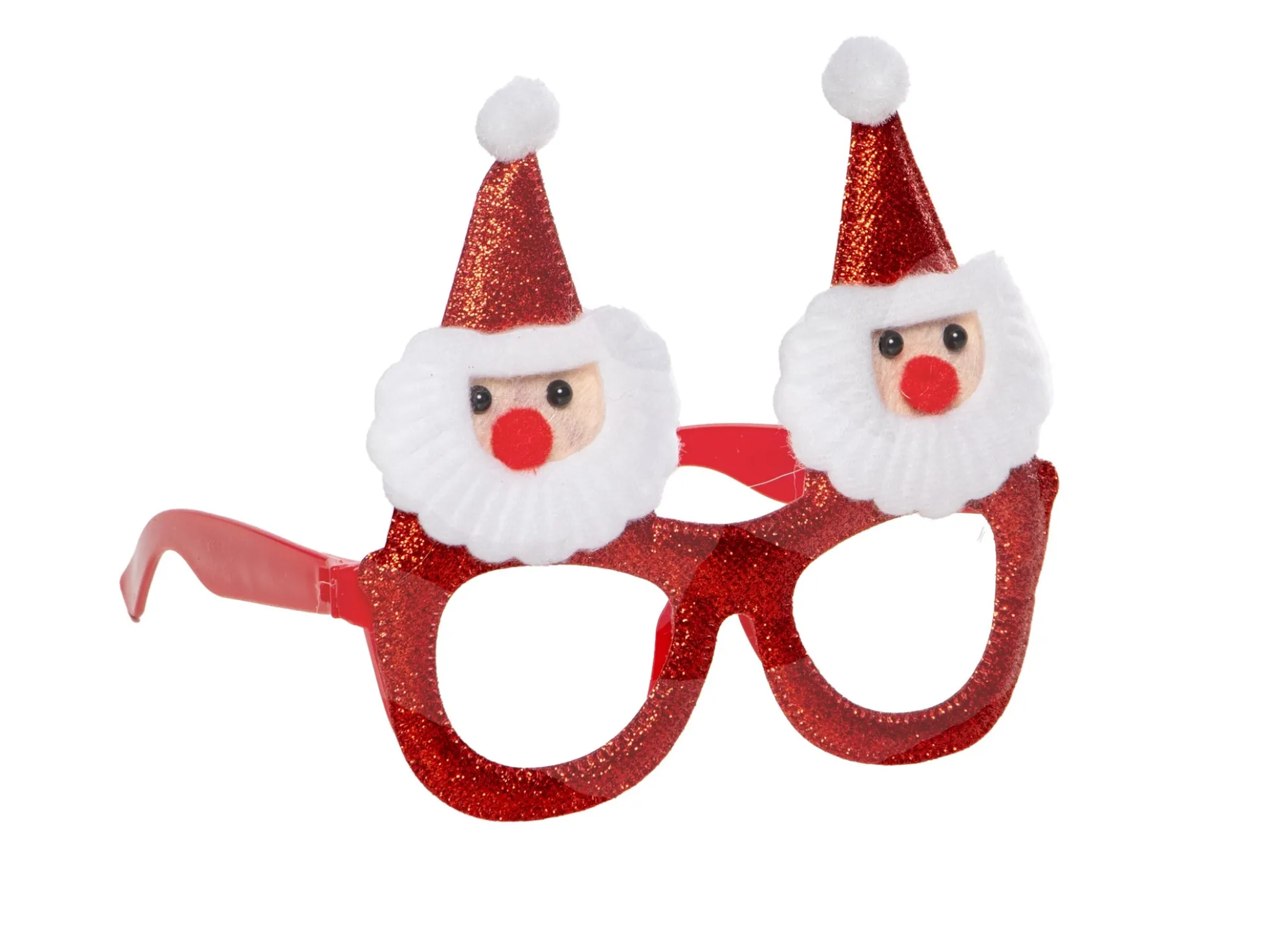Weihnachtsbrille mit Weihnachtsmännern