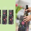 Weinbeutel 3er Pack - Elegante Blumen